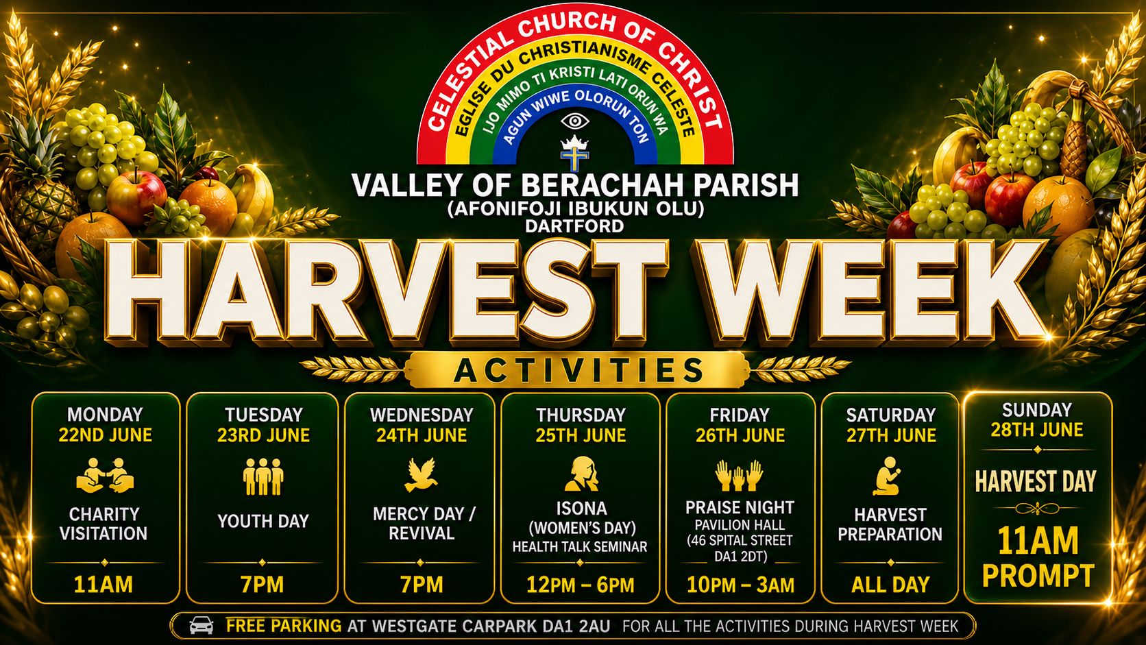 HARVEST WEEK PROGRAMME